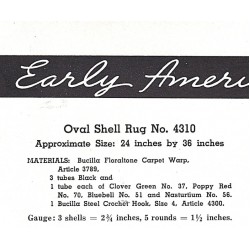 Vintage Crochet PDF Pattern for Oval Shell Throw Rug and Doily AngiesCrochetAttic
