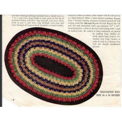 So Easy! Oval Kitchen Rag Rug Pattern 1940s Bathroom Crochet Pattern 2x3, Instant Digital Download eBook pdf PearlShoreCat