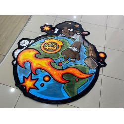 Travis Scott, Cactus Jack, Astroworld, Washable, Area Runner Rugs, Living Room Carpet, Album Covers, t scott murakami rug, custom rug LOSANGELESRUG