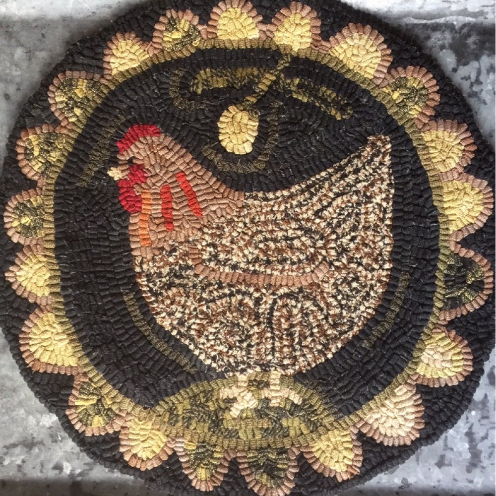 Rug Hooking Pattern, Primitive Hooked Rug Pattern, Original design by Winter Cottage Studio, Full size pattern WinterCottageStudio