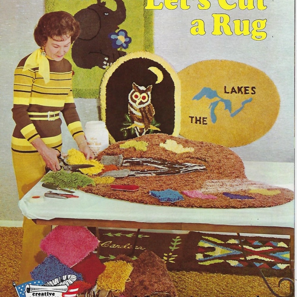 Let's Cut a Rug Vintage Rug Making with Carpet Scraps Craft How To Instruction Book KingsKountry