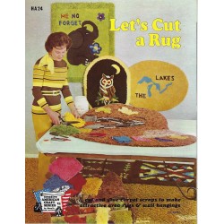 Let's Cut a Rug Vintage Rug Making with Carpet Scraps Craft How To Instruction Book KingsKountry
