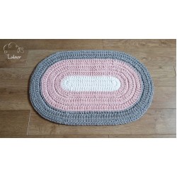 Pattern for oval rug, size of rug 33x21.6", small rug, crochet rug pattern, easy pattern, t-shirt yarn rug pattern, fast and easy pattern Lulaorcrochet  