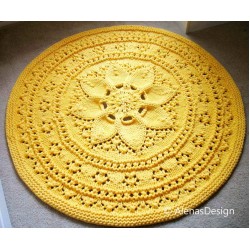 Floral Lace Rug Knitting Pattern 251 AlenasDesign