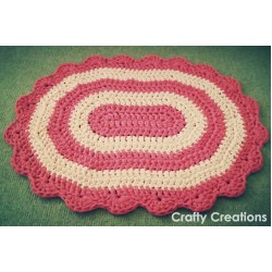 Oval Rug Crochet Pattern CraftyCreationsSA